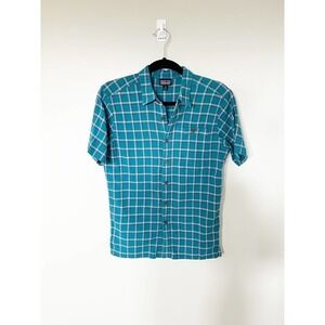 Patagonia Men's A/C®‎ short sleeve Button Up Shirt blue men’s xs